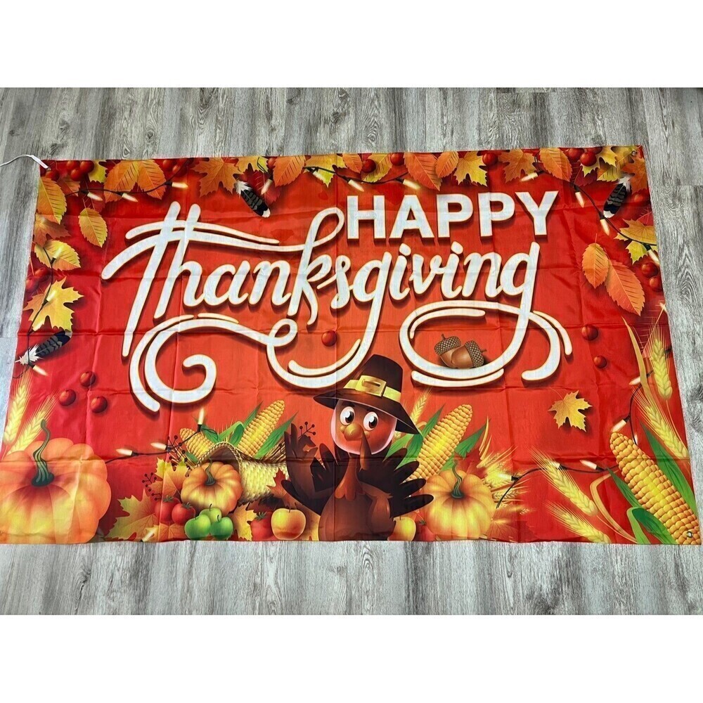 New Happy Thanksgiving Fabric Sign, Background, Decor
